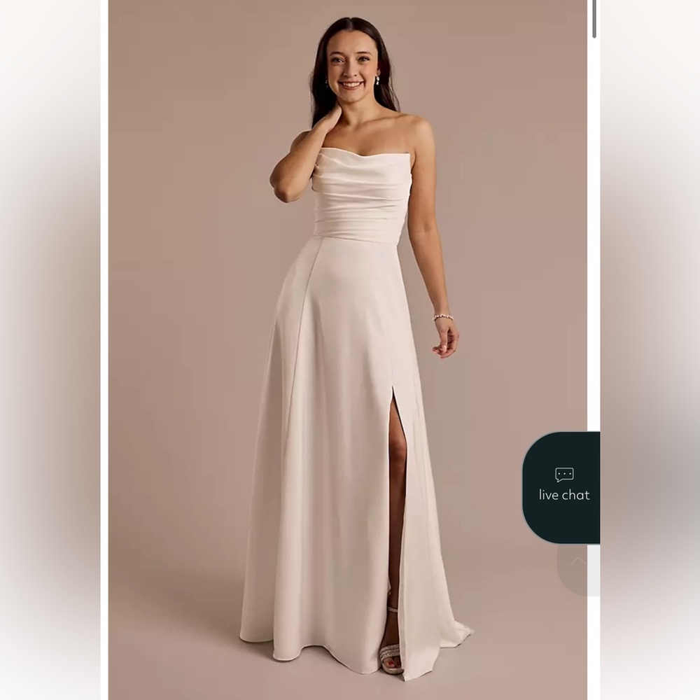 DB STUDIO Matte Satin A Line Wedding Dress